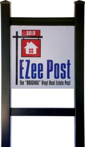 EZee Post Double Post Sign Post Black